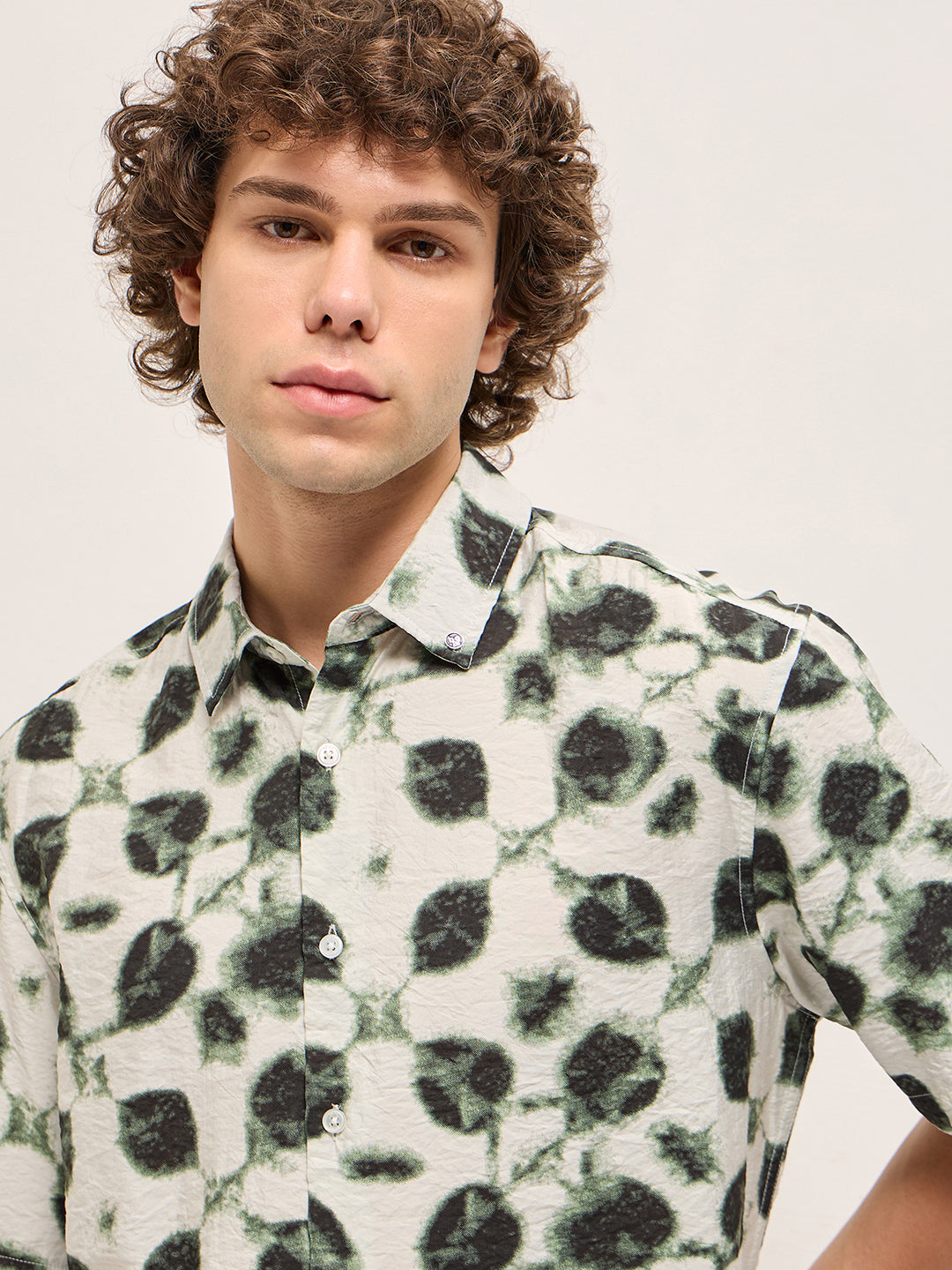 Men Cream Casual Shirt