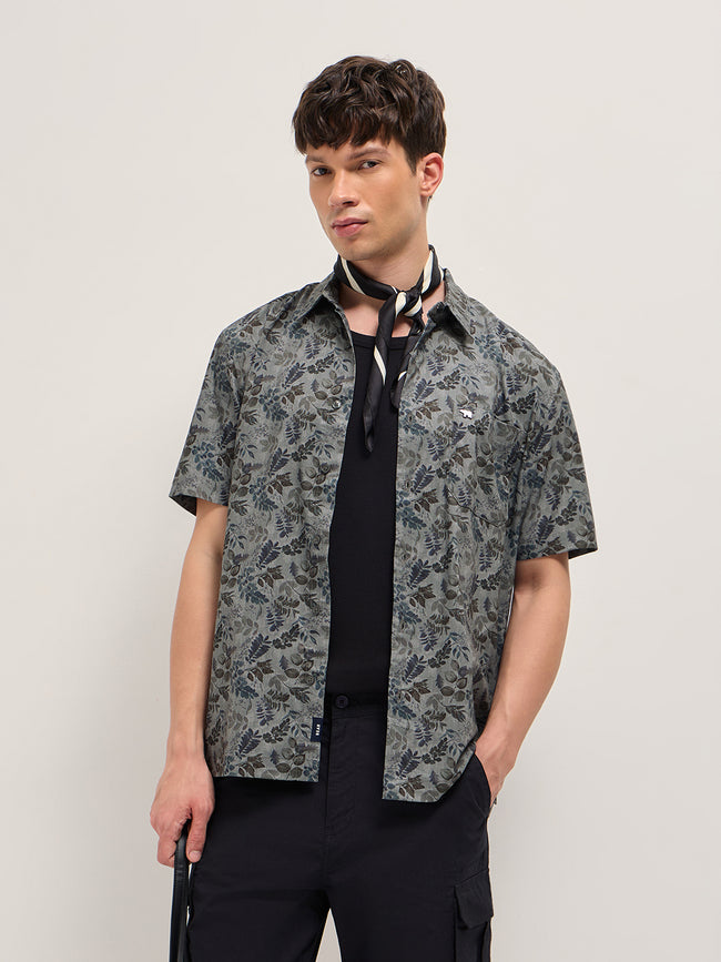 Men Grey Casual Shirt