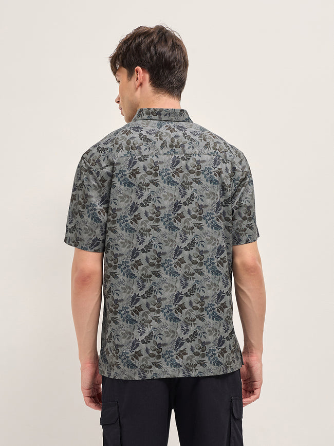 Men Grey Casual Shirt
