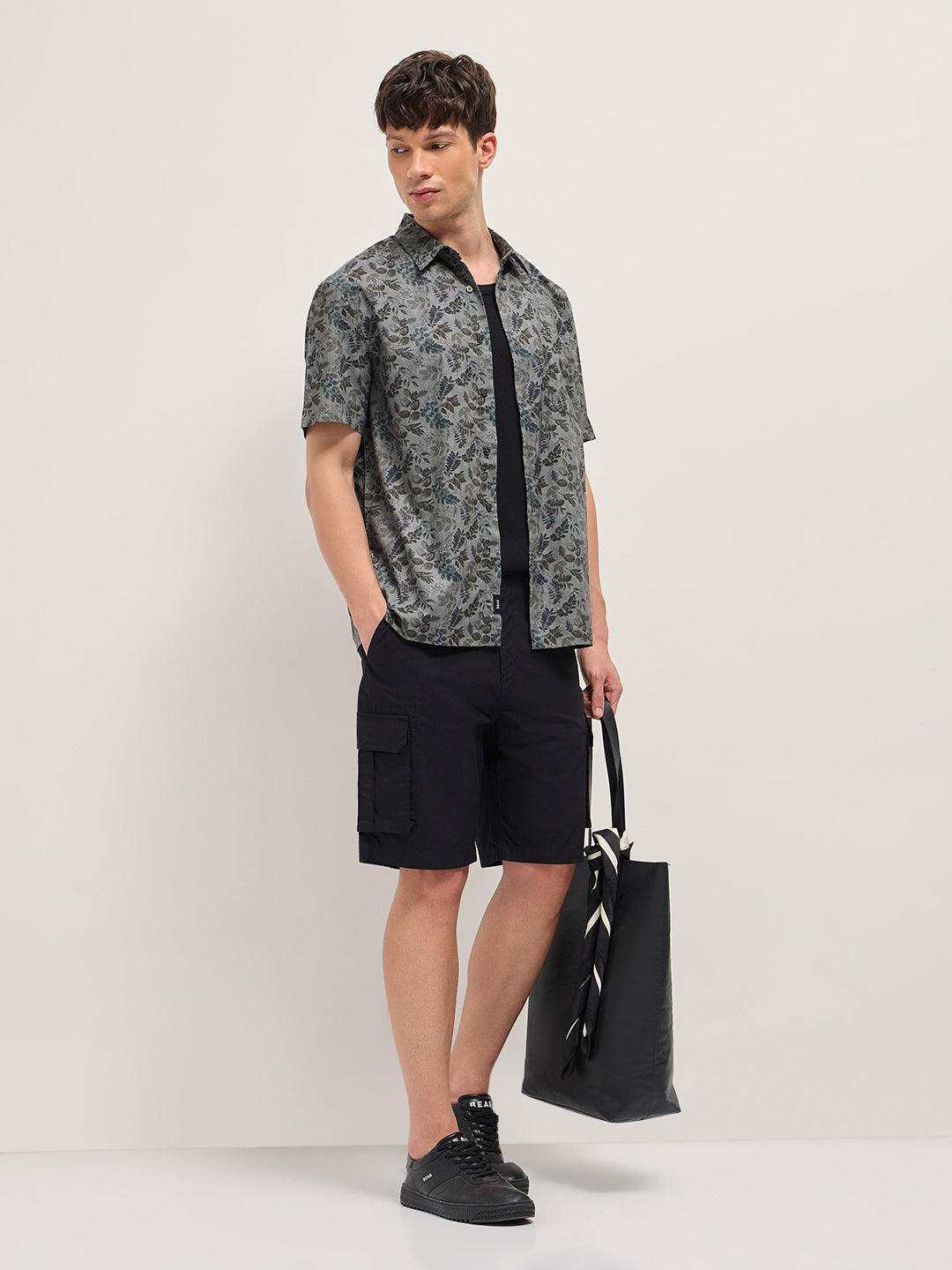 Men Grey Casual Shirt