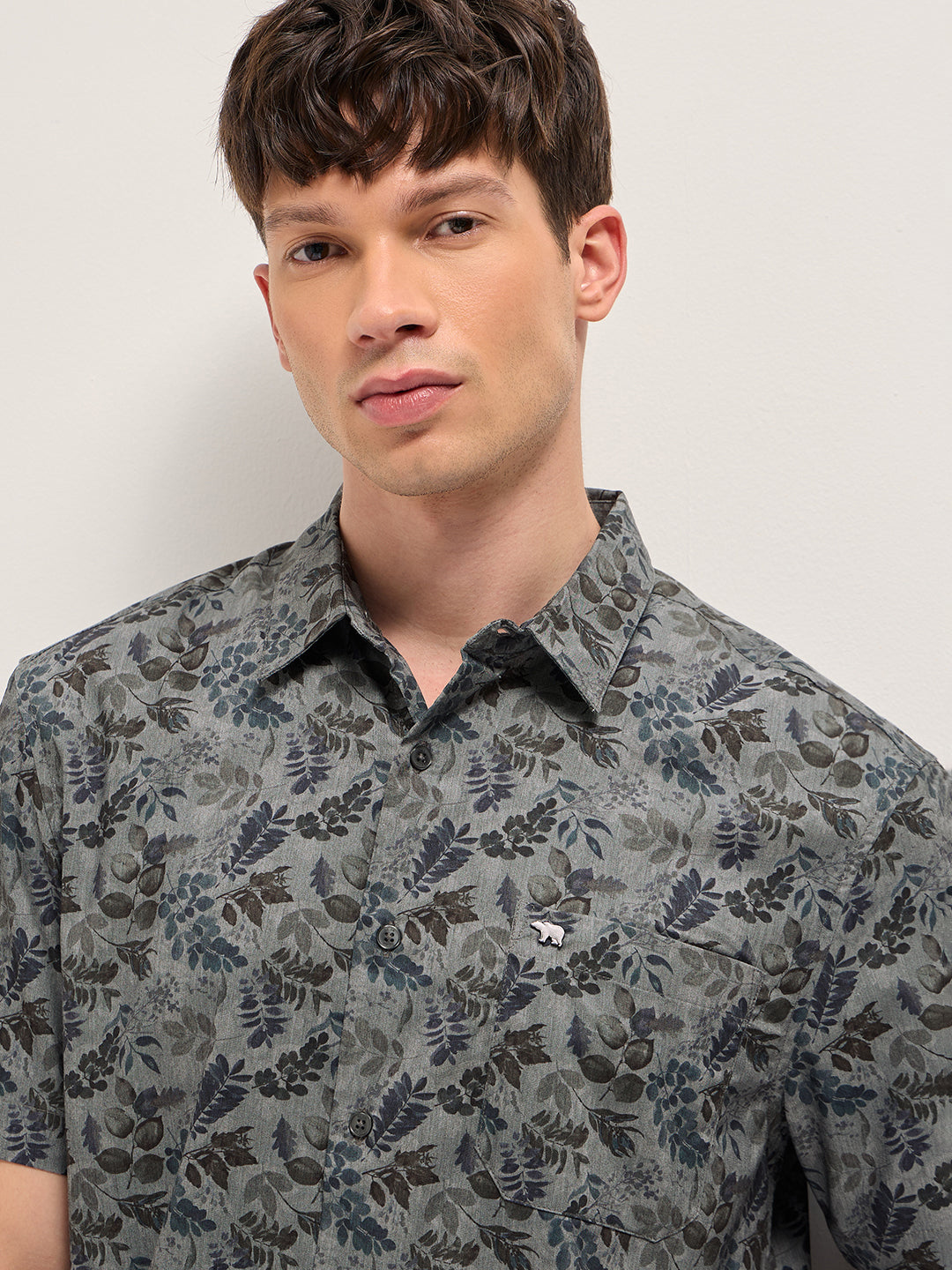 Men Grey Casual Shirt