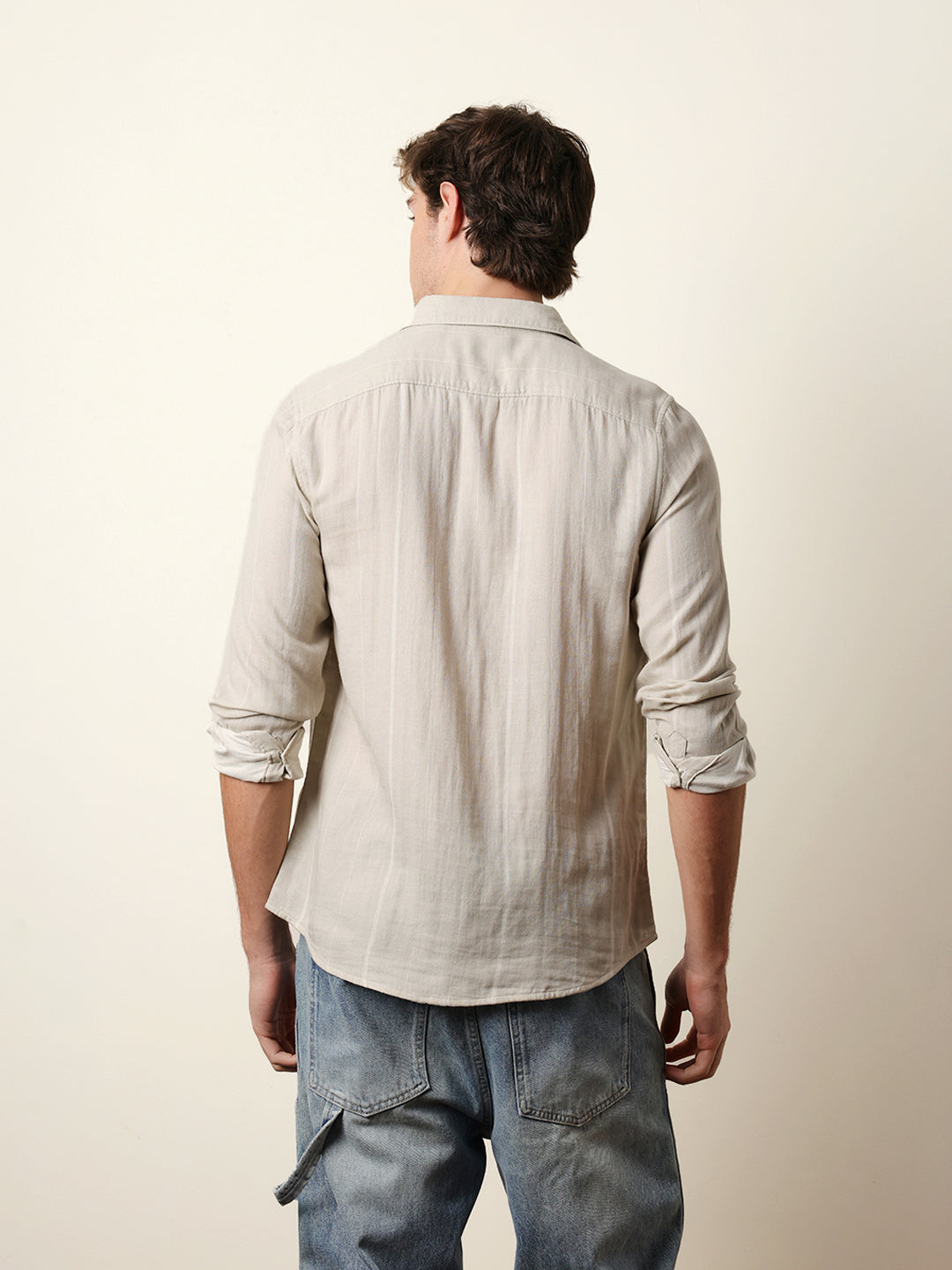 Men Striped Casual Full-Sleeve Shirt