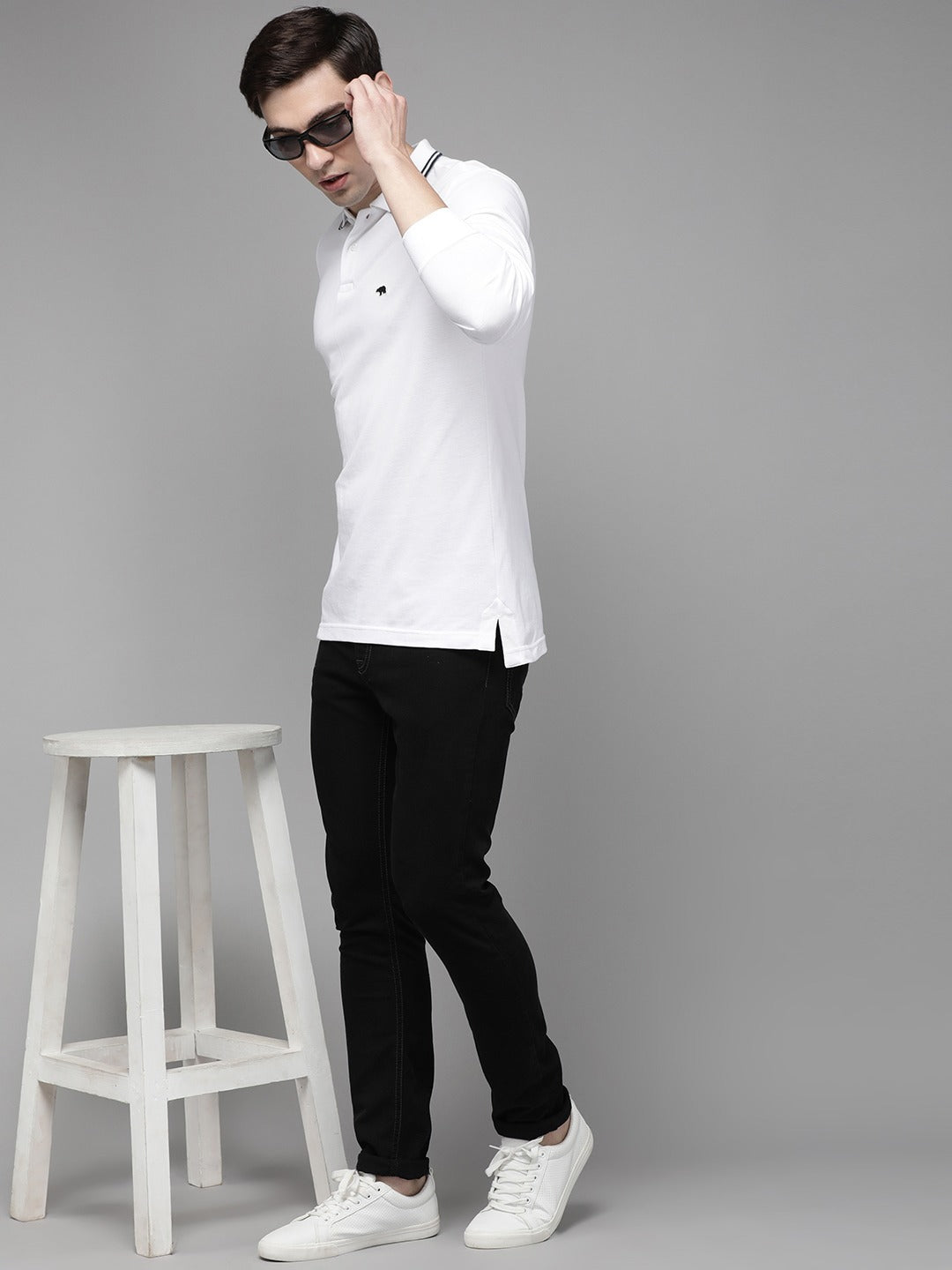 Men  White Overdyed Polo