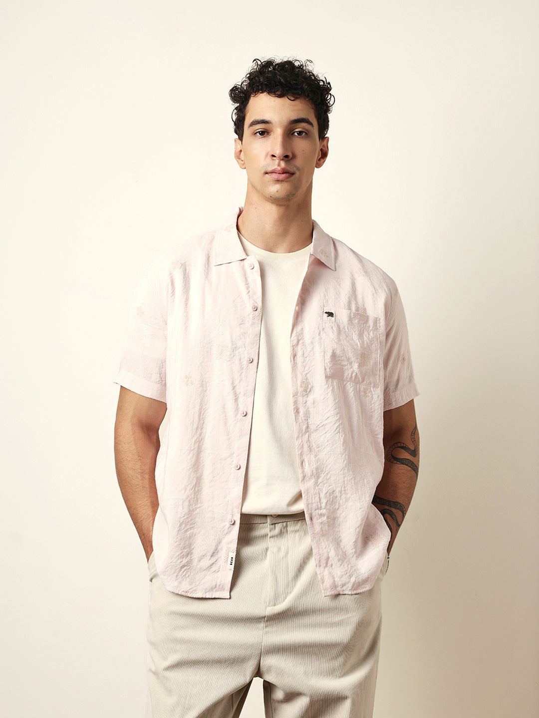 Men Modern Fit Casual Shirt