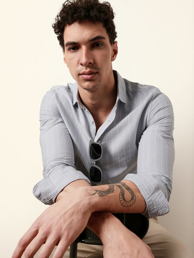Men Checked Casual Full-Sleeve Shirt