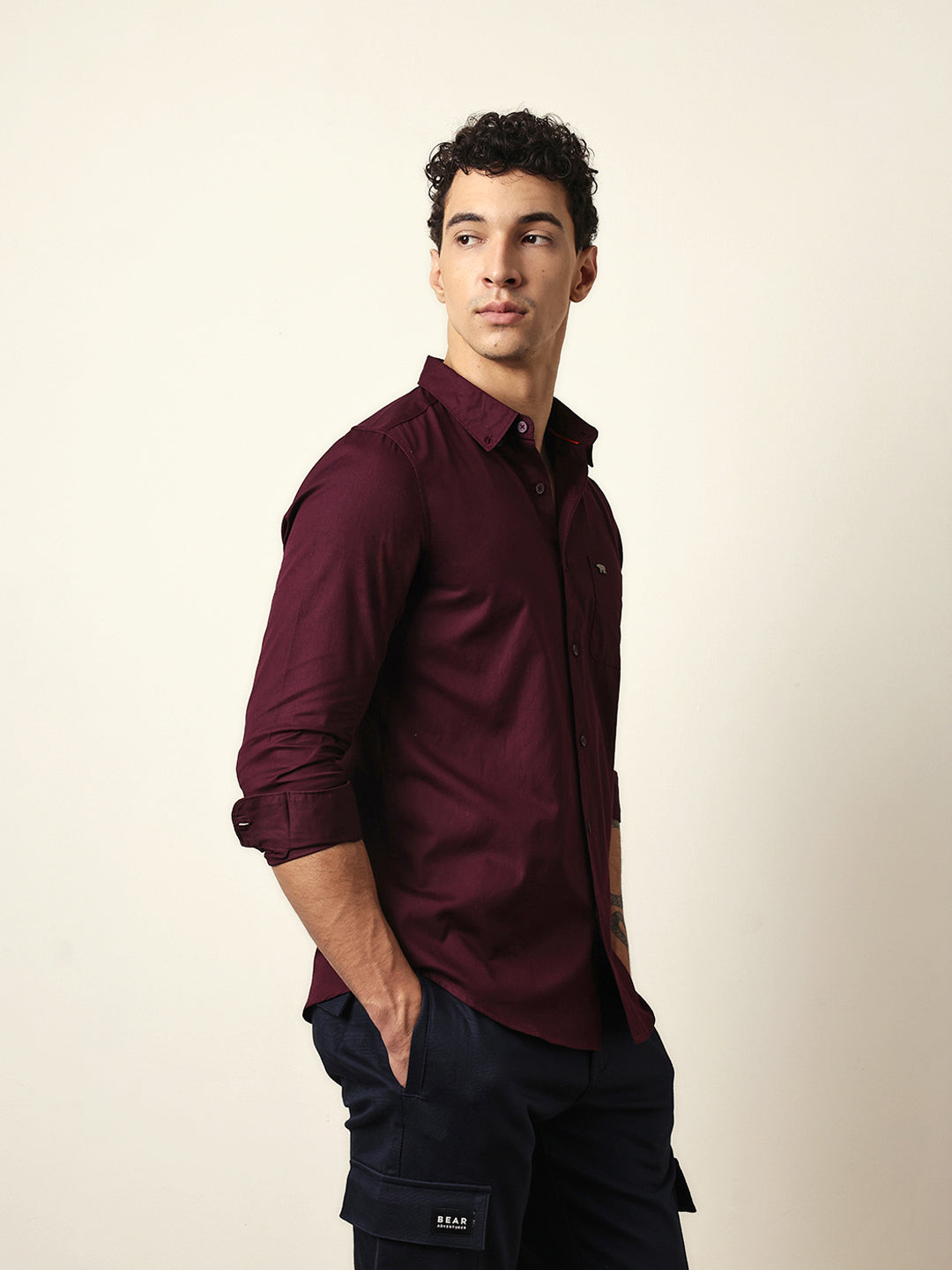 Men Modern Fit Casual Shirt