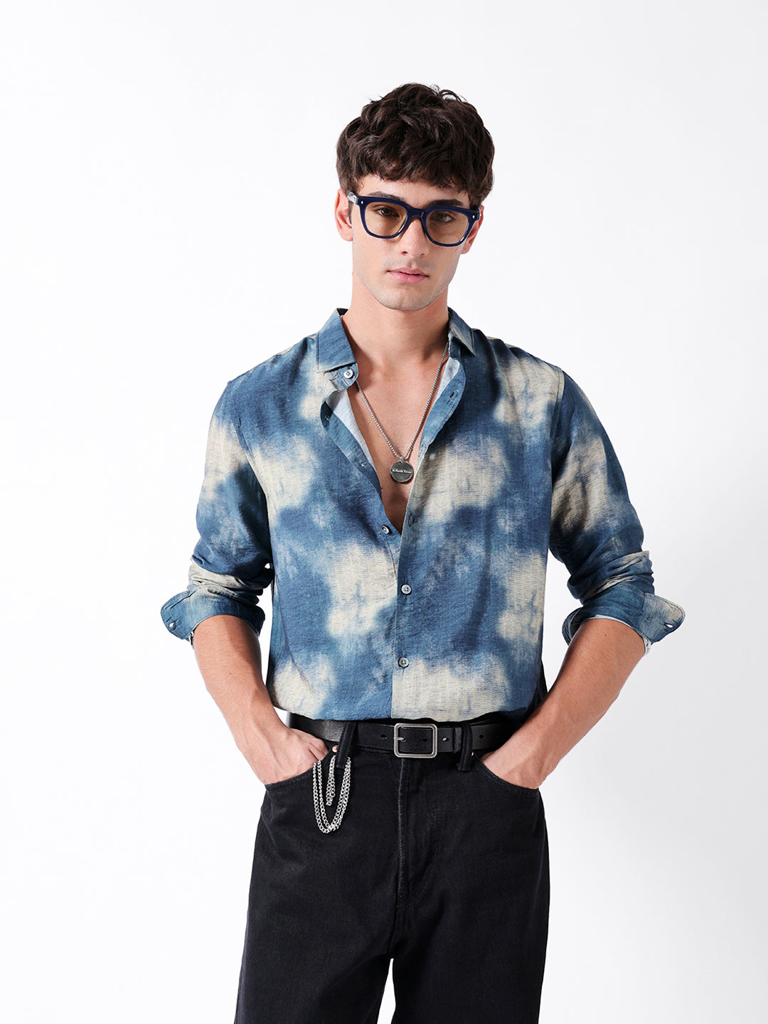 Men Blue Casual Shirt