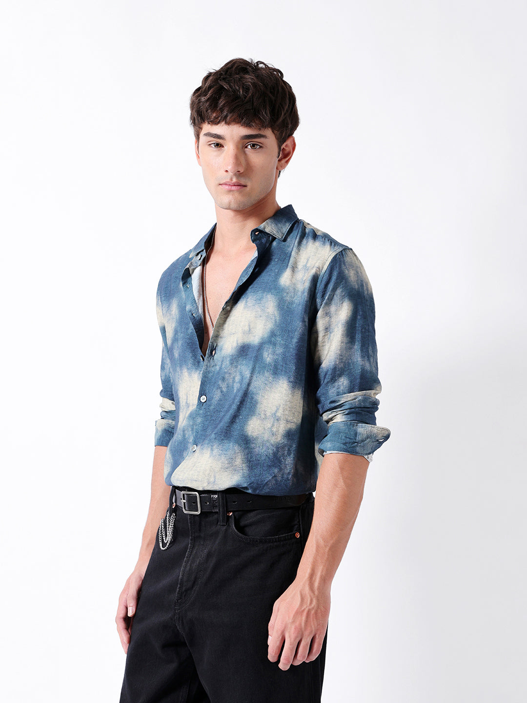 Men Blue Casual Shirt