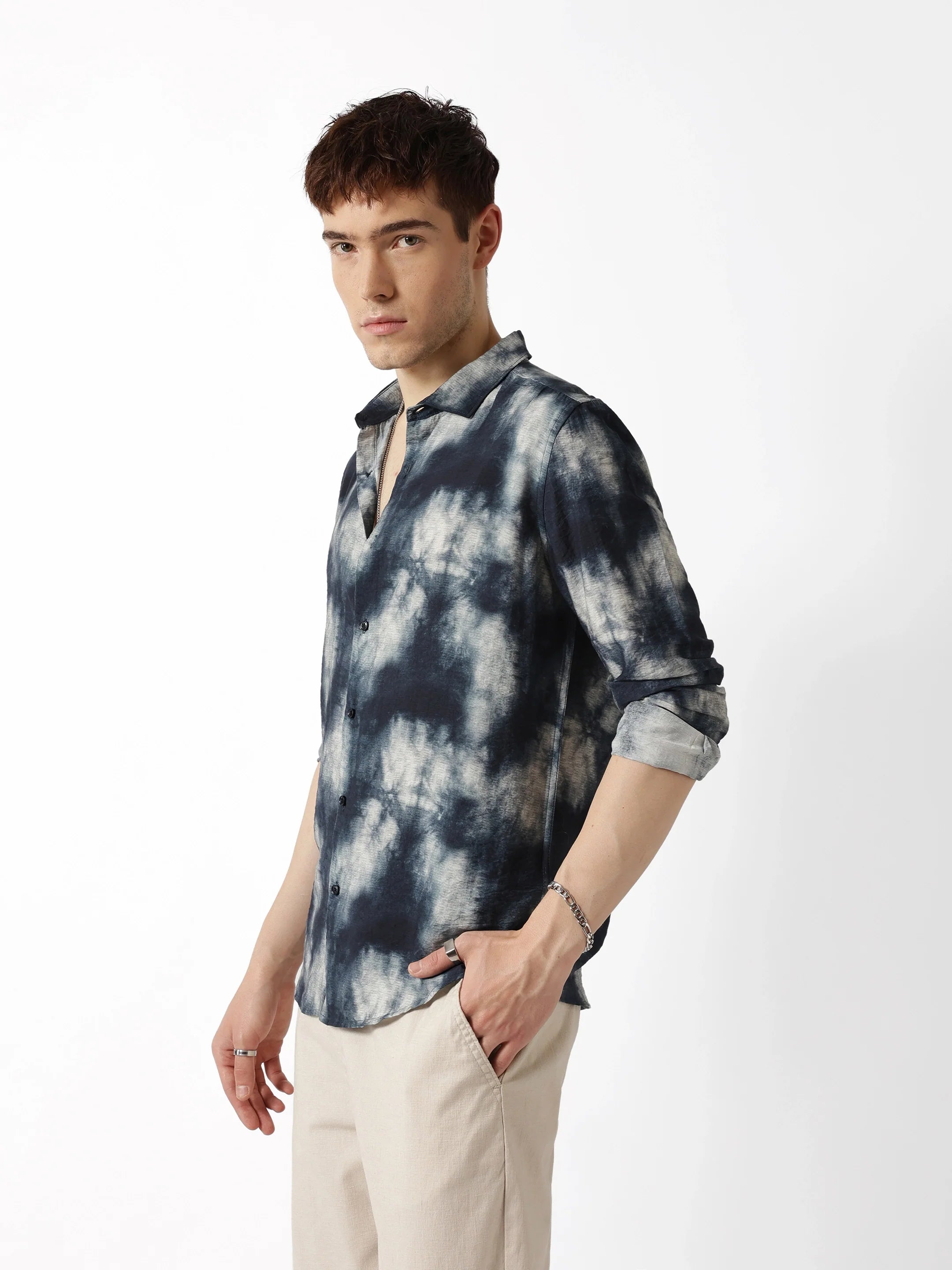 Men Blue Casual Shirt