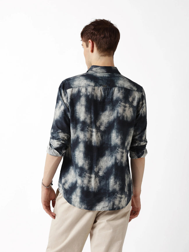 Men Blue Casual Shirt