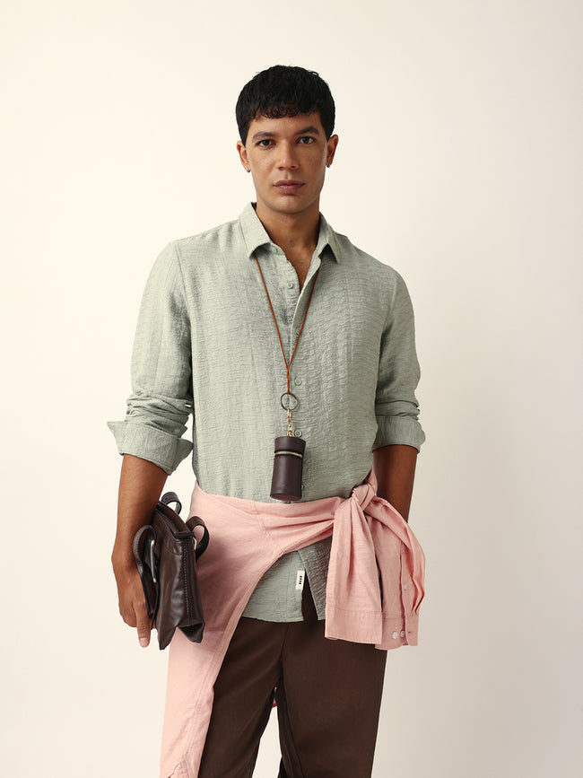 Men Green Casual Shirt