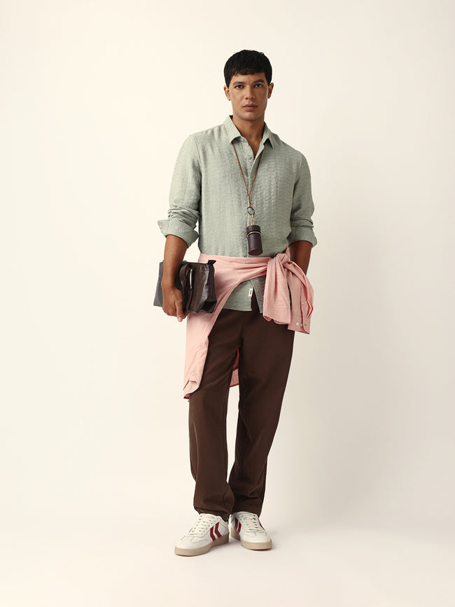 Men Green Casual Shirt