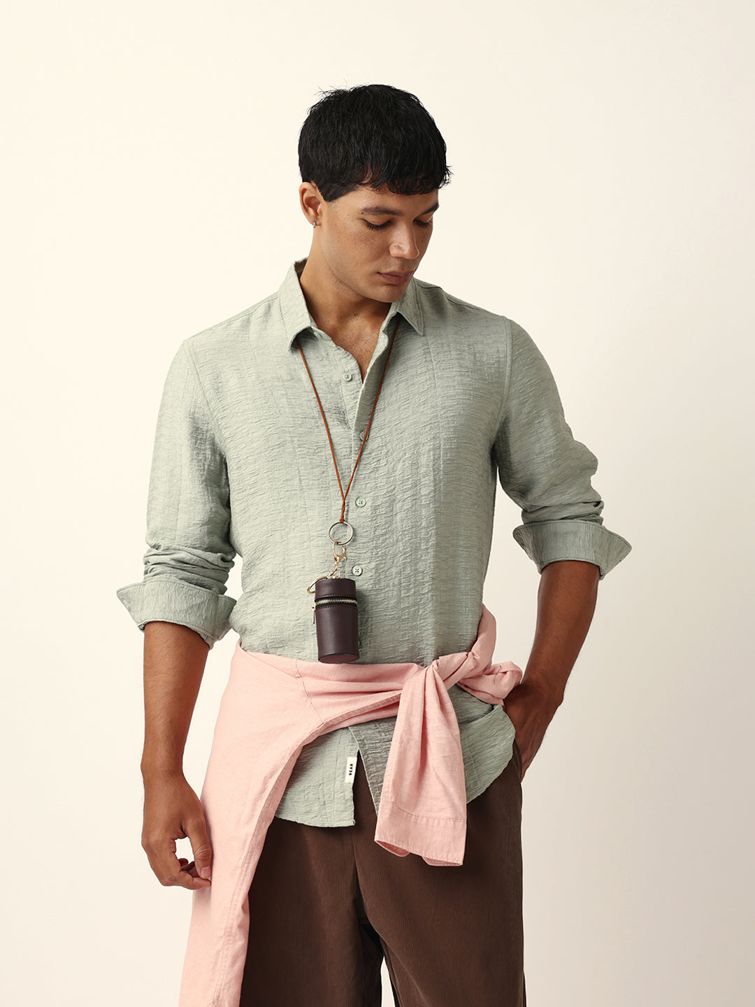 Men Green Casual Shirt