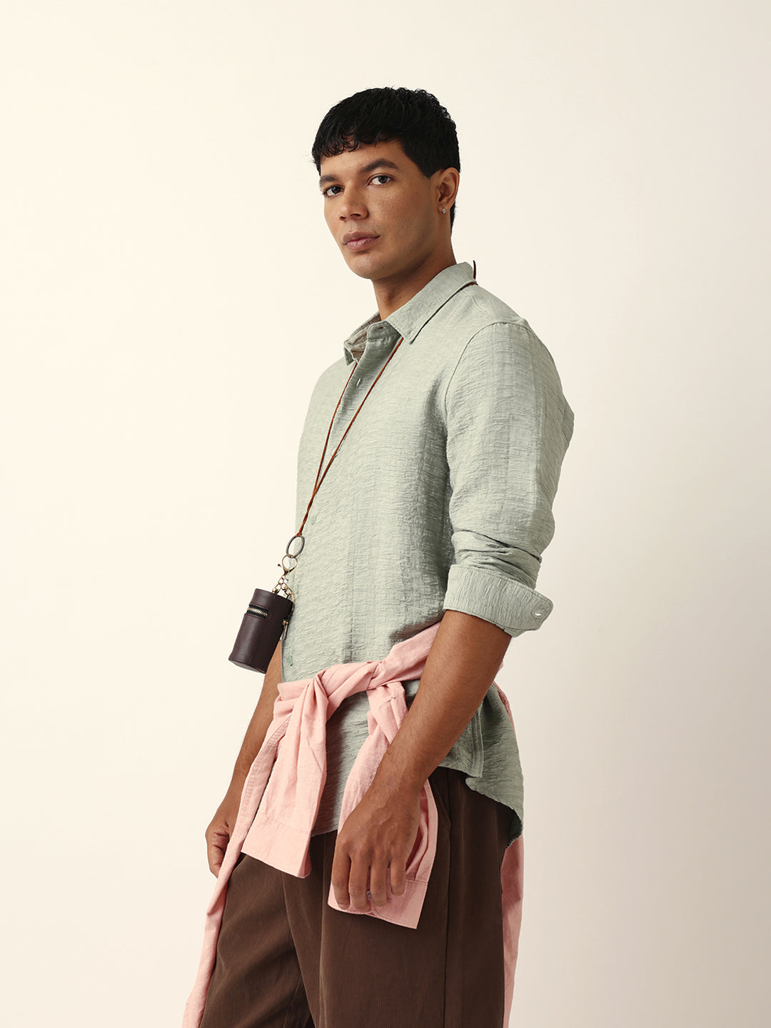 Men Green Casual Shirt