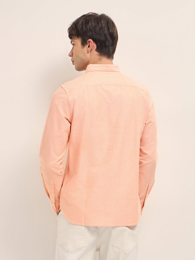 Men Cotton Solid Casual Shirt