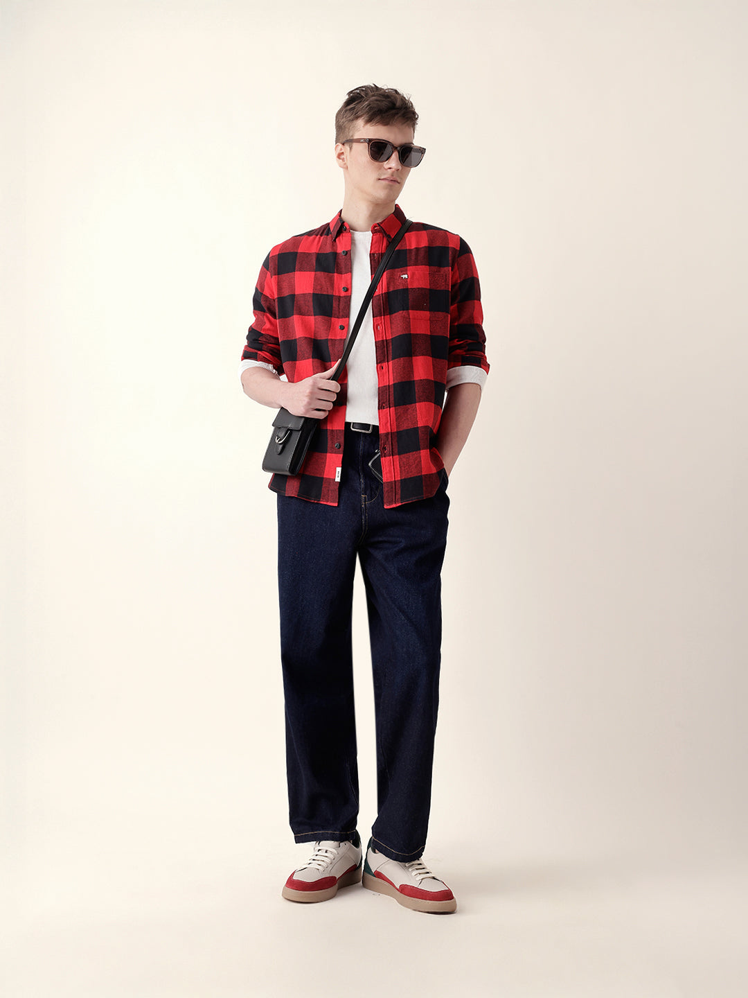 Men Casual Plaid Flannel Shirt