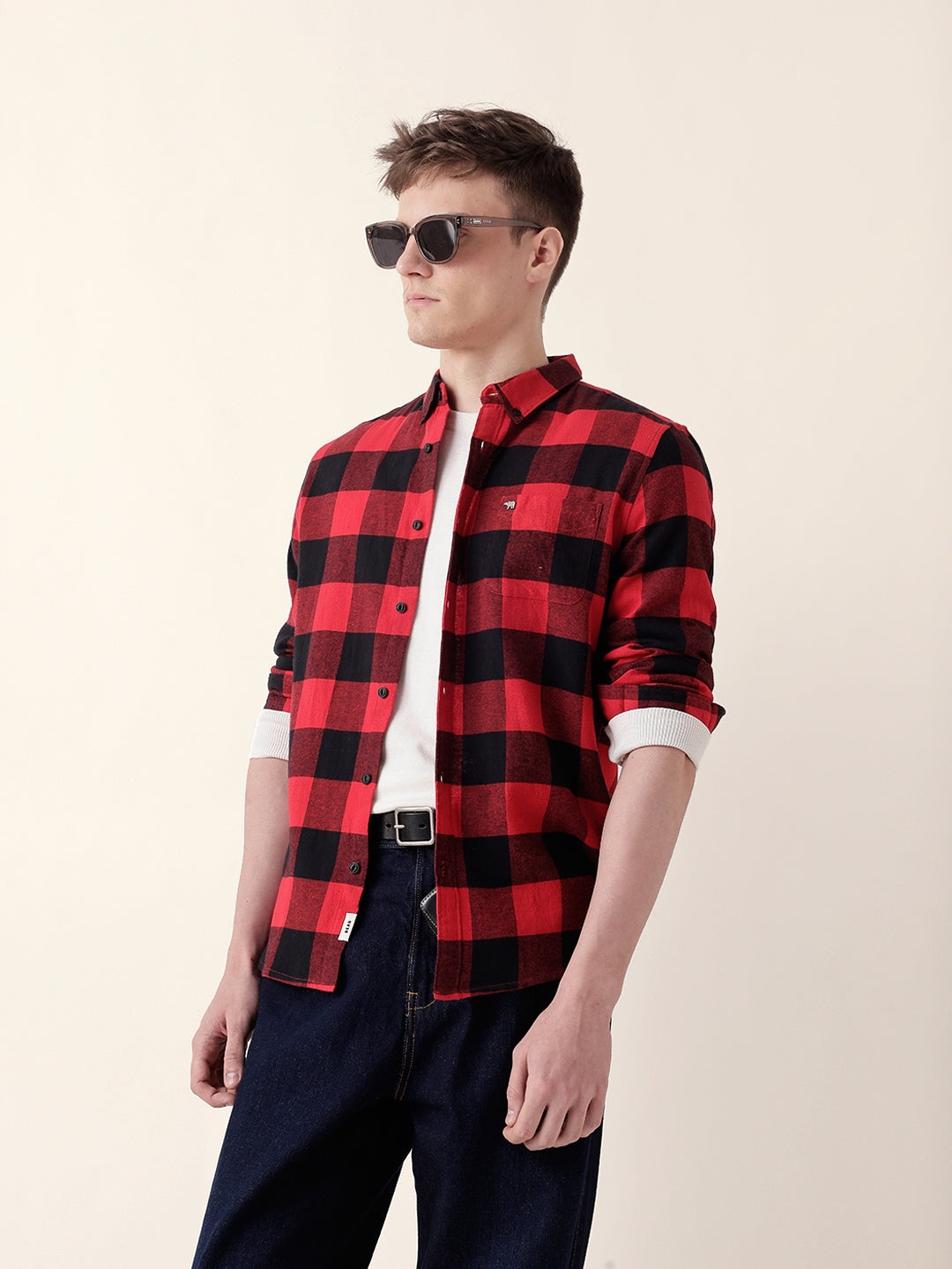 Men Casual Plaid Flannel Shirt