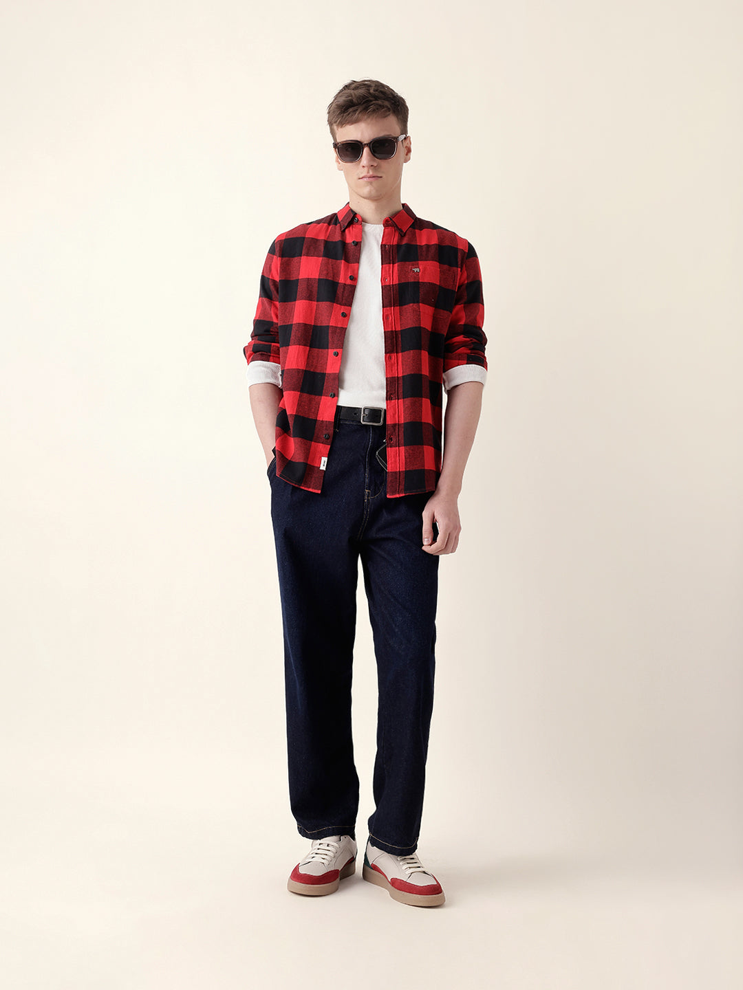 Men Casual Plaid Flannel Shirt