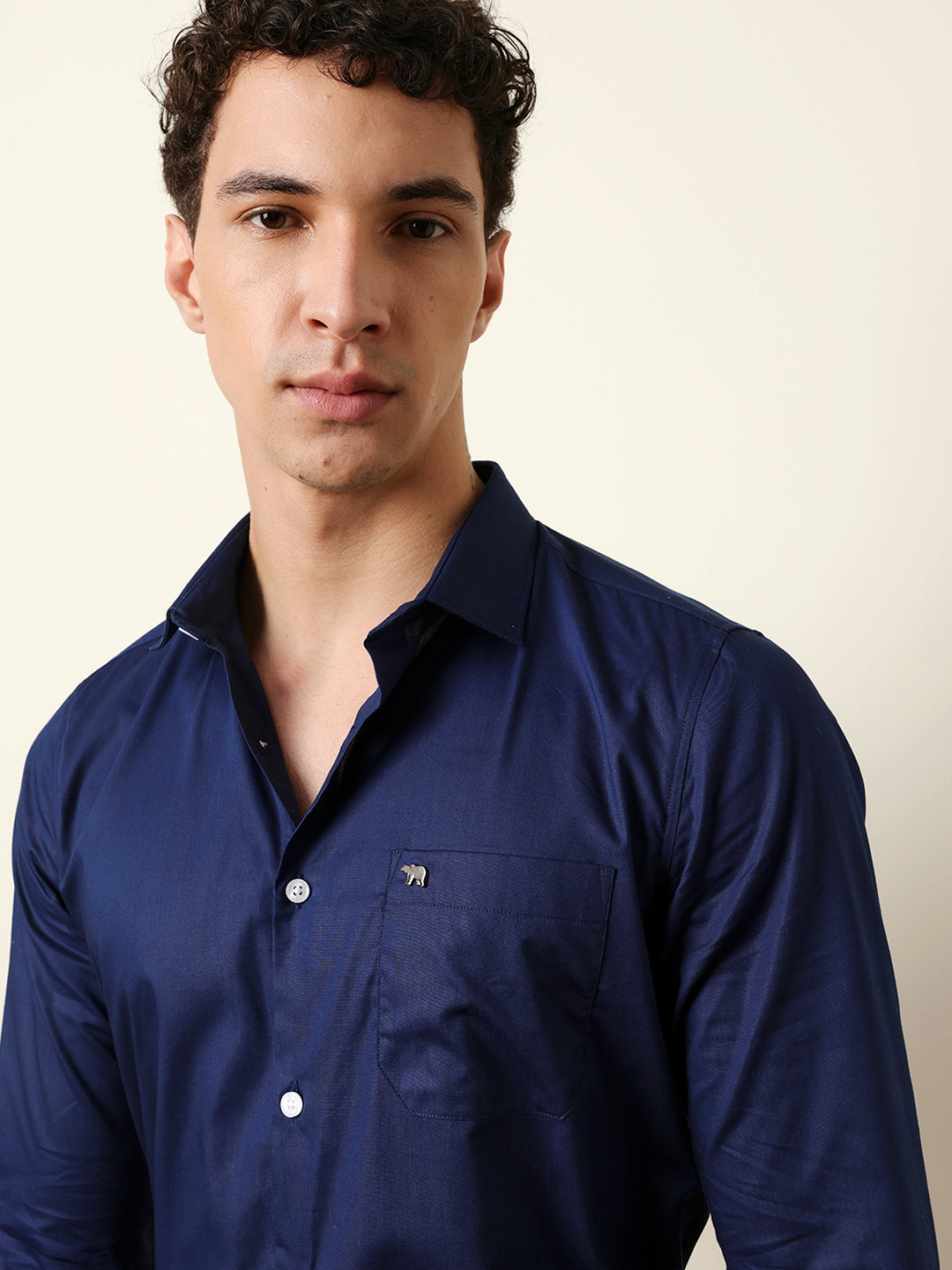 Men Solid Casual Full-Sleeve Shirt