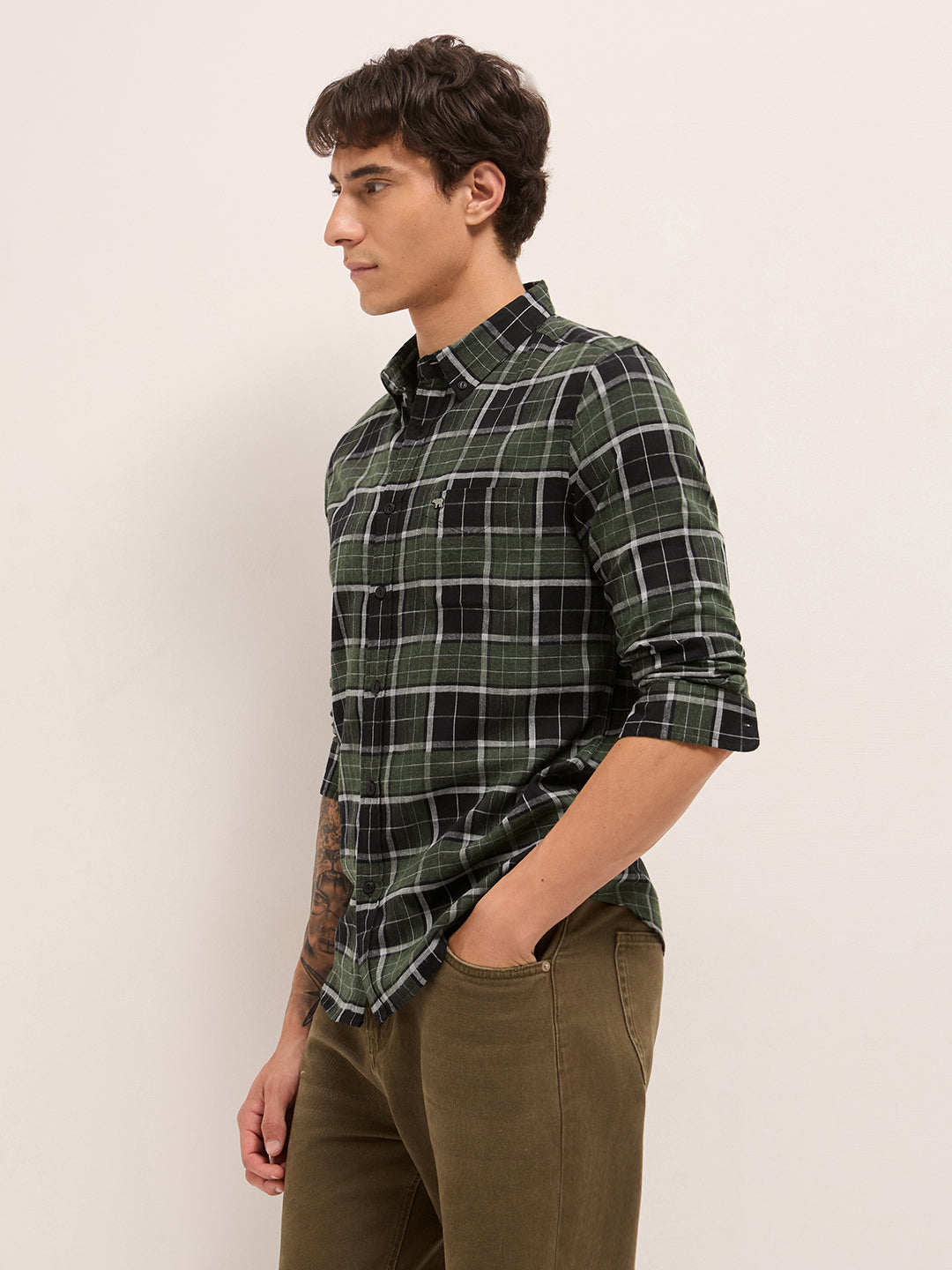 Men Checked Casual Shirt