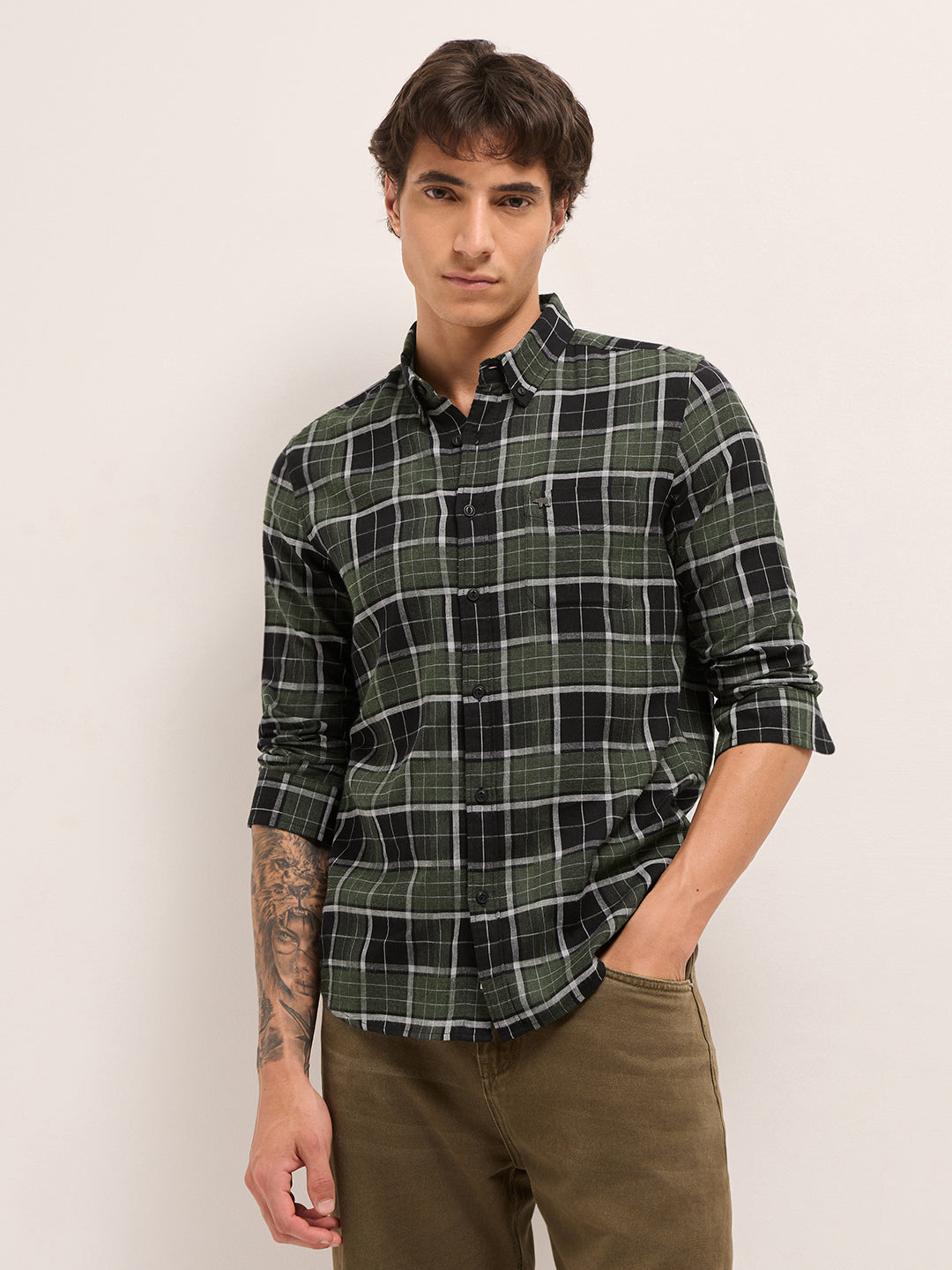 Men Checked Casual Shirt