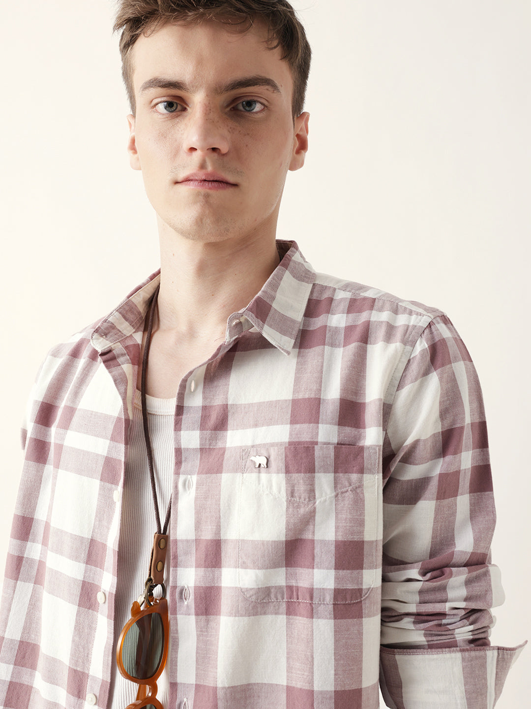 Men Casual Plaid Flannel Shirt