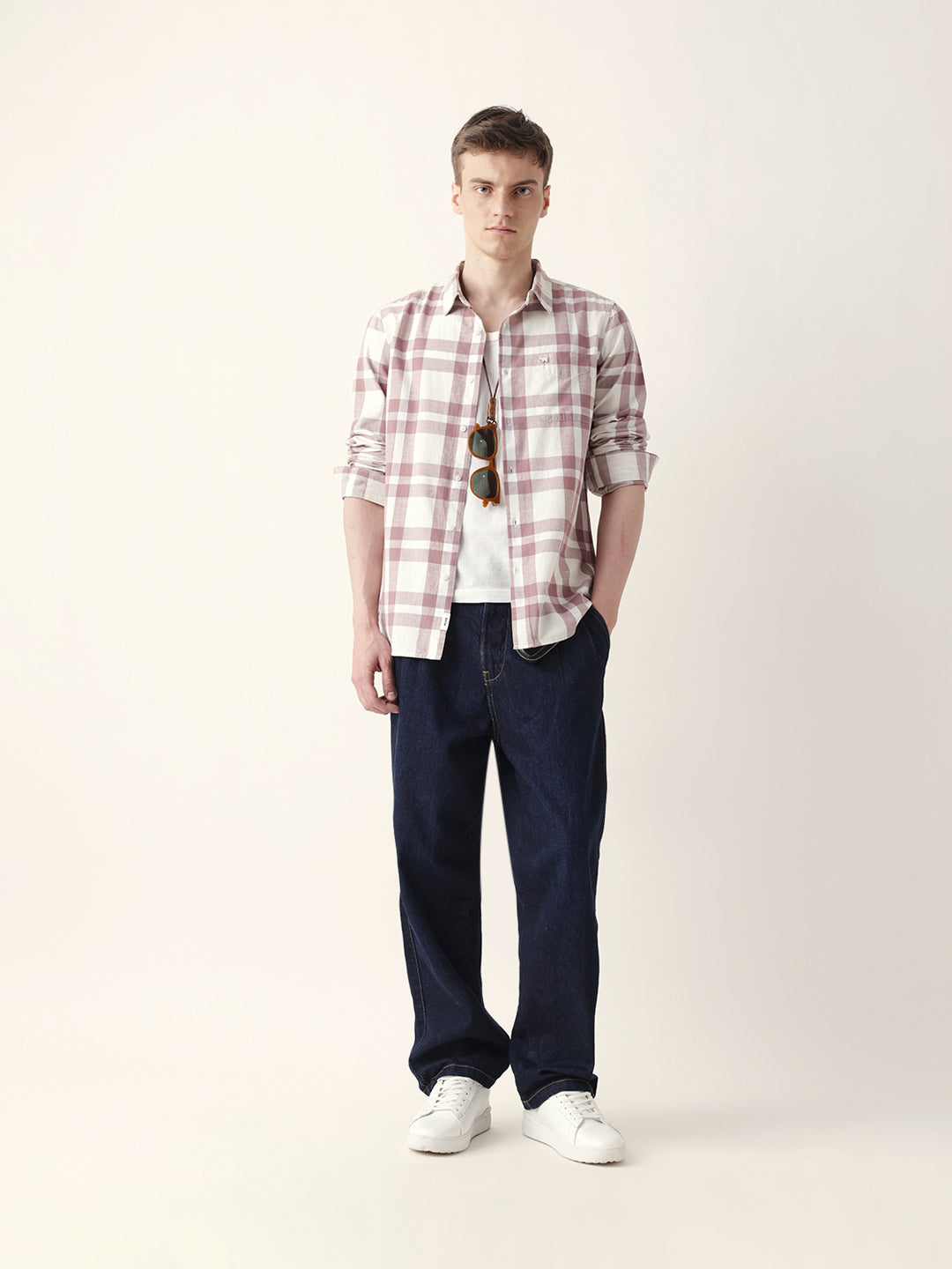 Men Casual Plaid Flannel Shirt