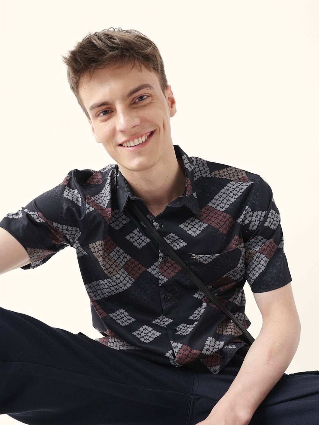 Men Casual Geometric Print Shirt
