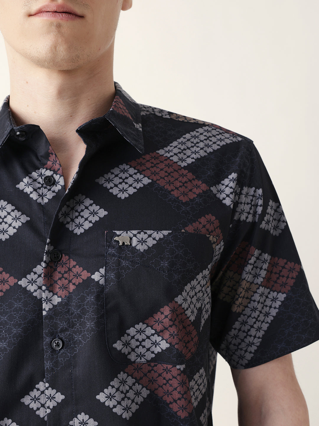 Men Casual Geometric Print Shirt