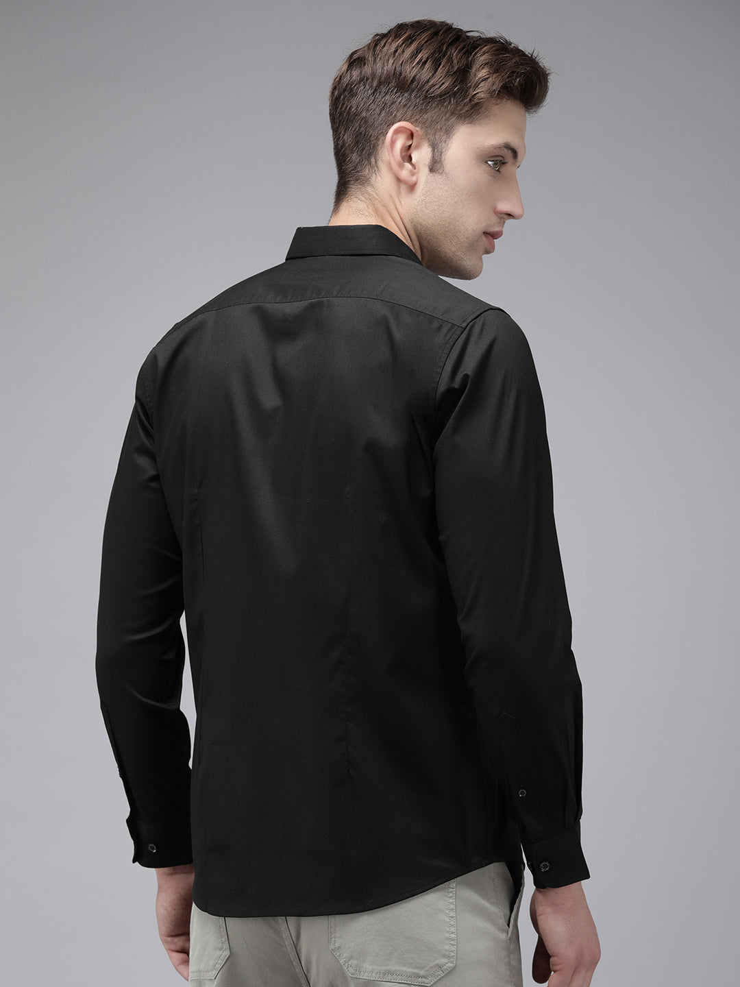 Men Ardor Edition Black Slim Fit Printed Party Shirt