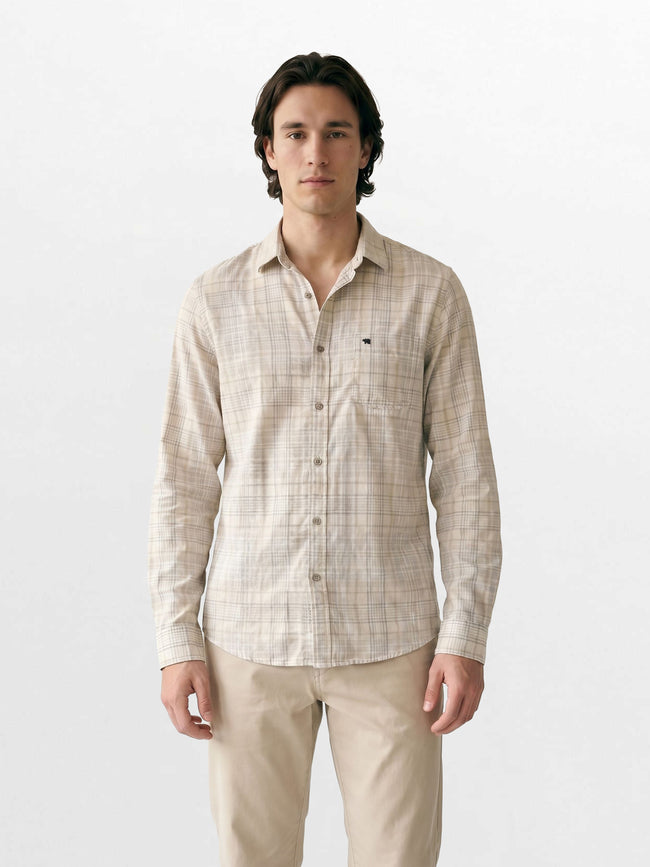Men Grey Checked Shirt