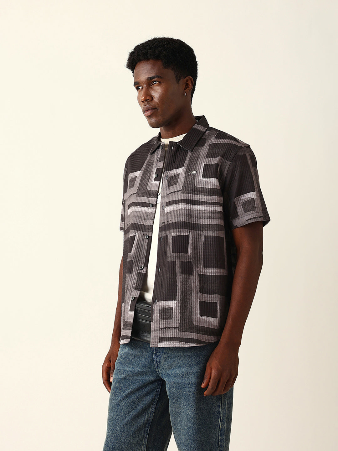 Men Green Printed Shirt
