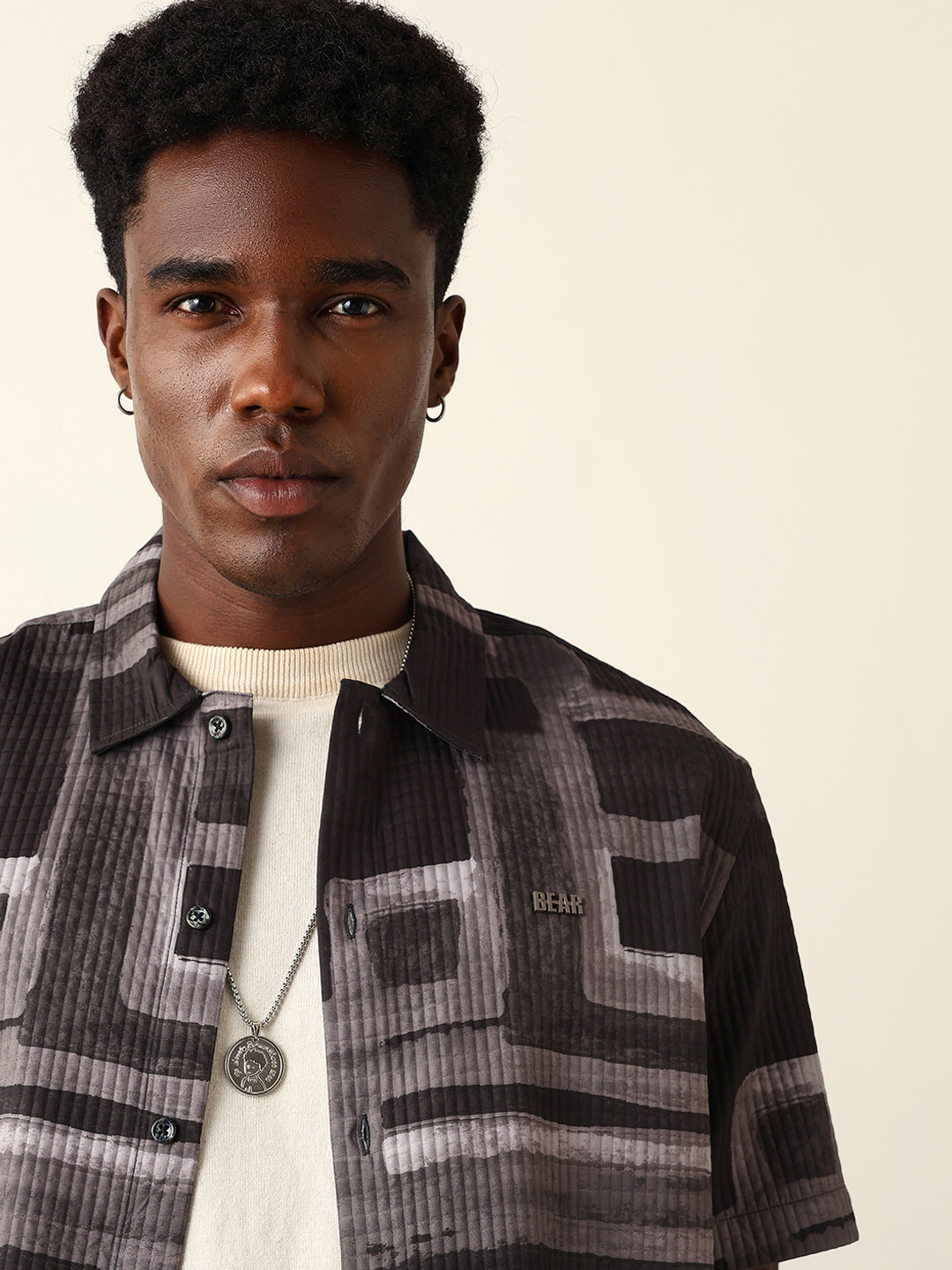 Men Green Printed Shirt