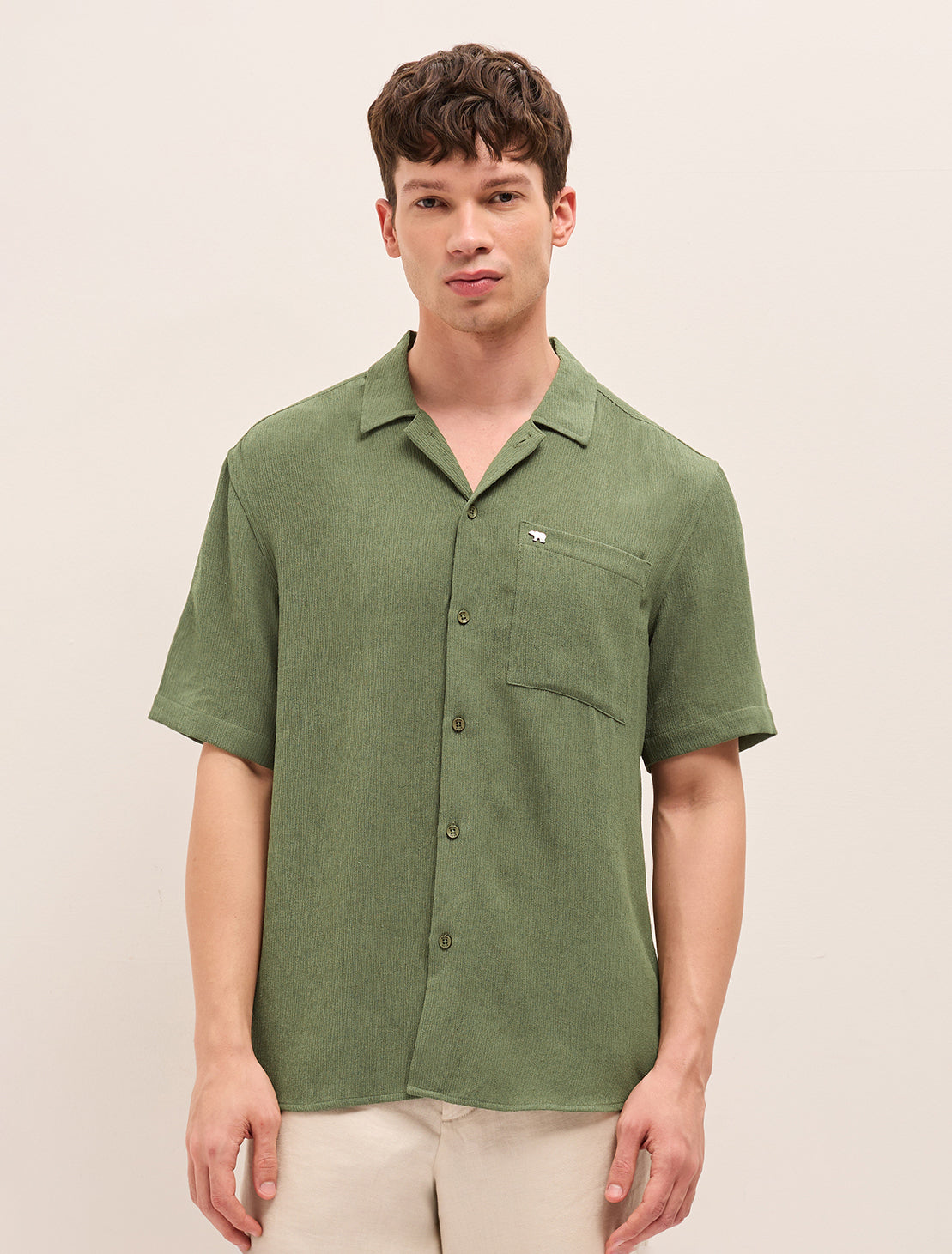 Men Woven Textured Casual Shirt