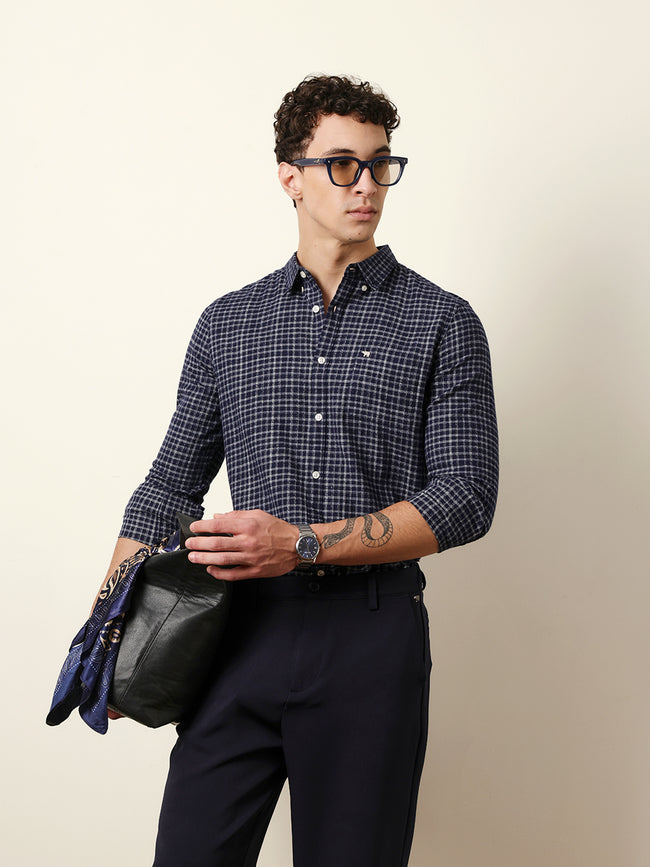 Men Checked Casual Full-Sleeve Shirt