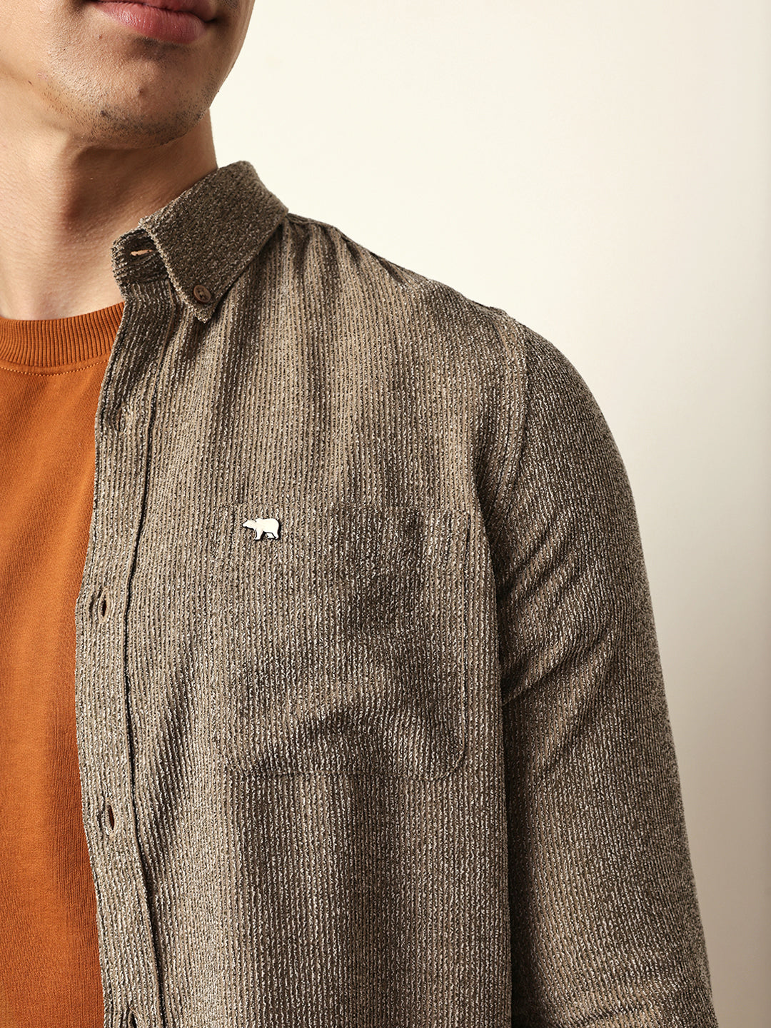 Men Modern Fit Casual Shirt