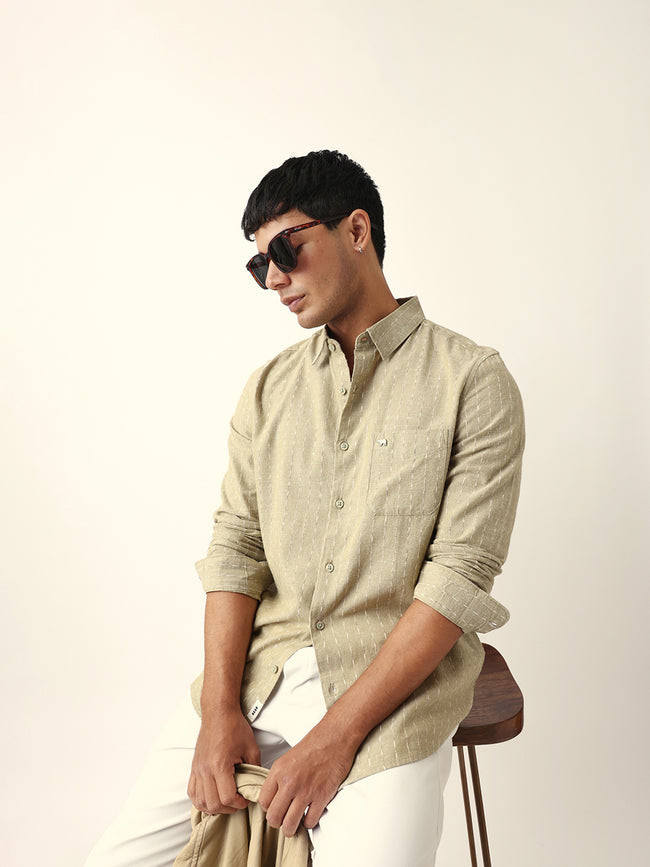 Men Green Casual Shirt