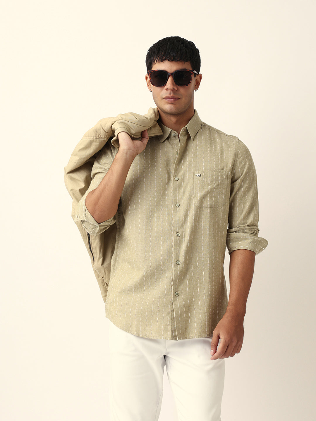 Men Green Casual Shirt