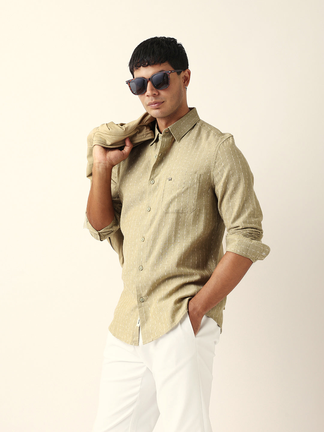 Men Green Casual Shirt