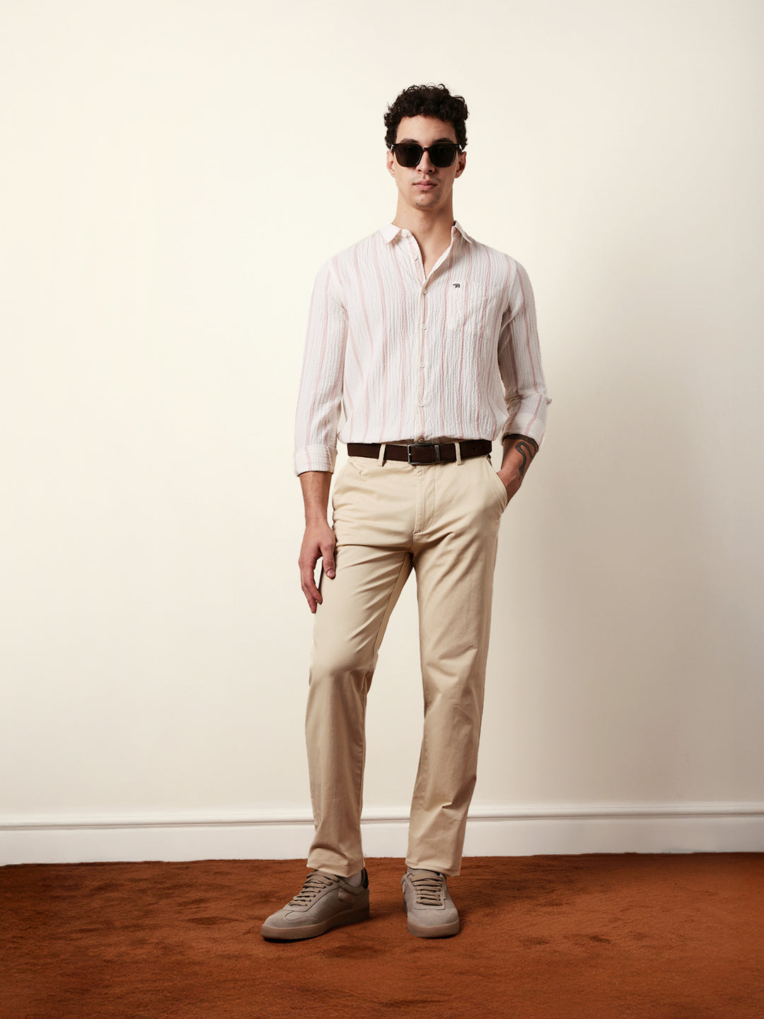 Men Striped Casual Full-Sleeve Shirt