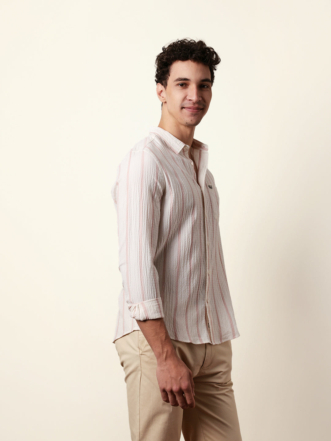 Men Striped Casual Full-Sleeve Shirt