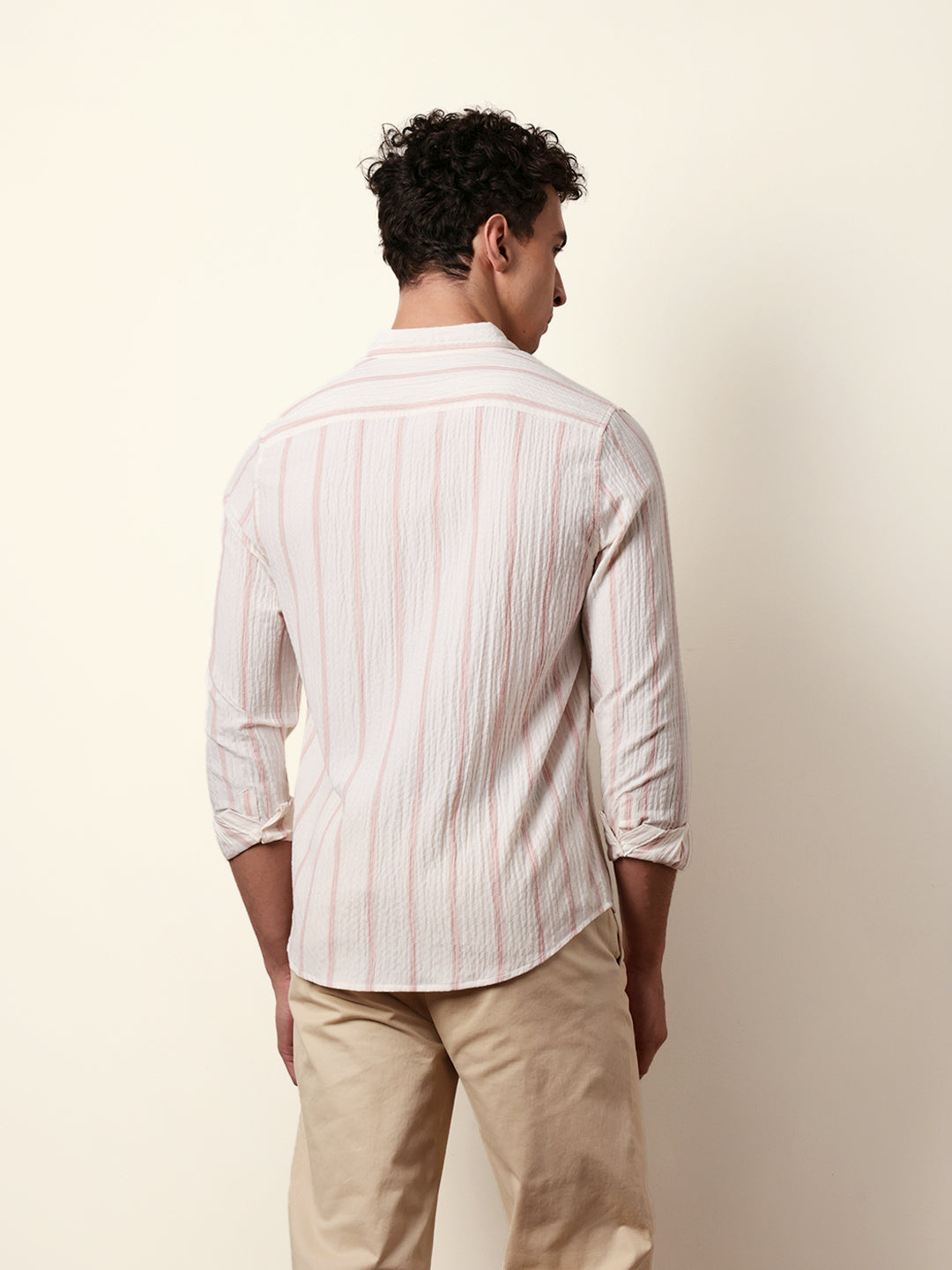 Men Striped Casual Full-Sleeve Shirt