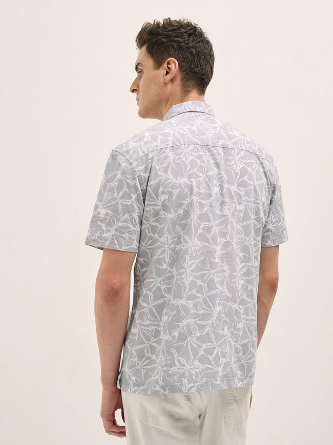 Men Grey Casual Shirt