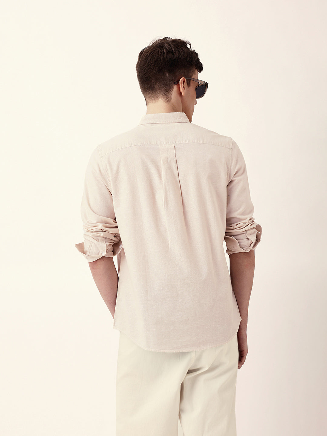 Men Casual Solid Button-Down Shirt
