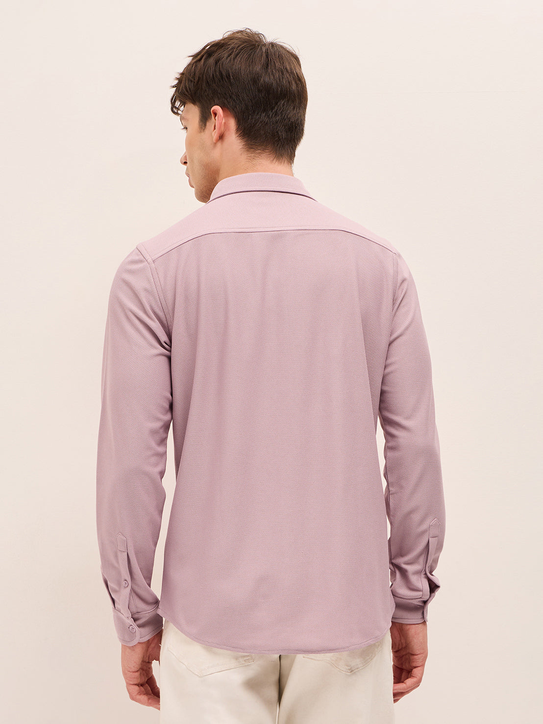 Men Woven Textured Casual Shirt