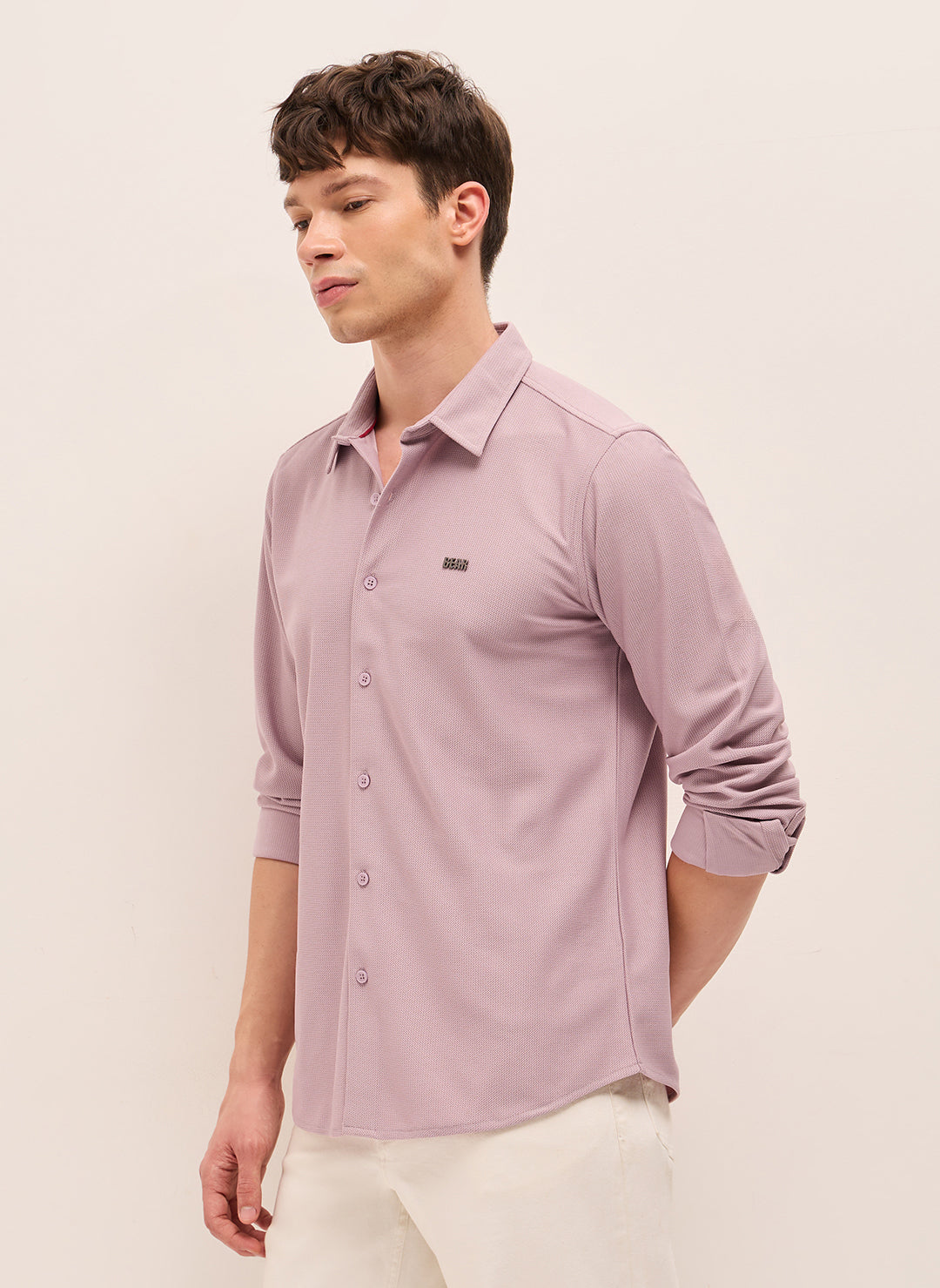 Men Woven Textured Casual Shirt