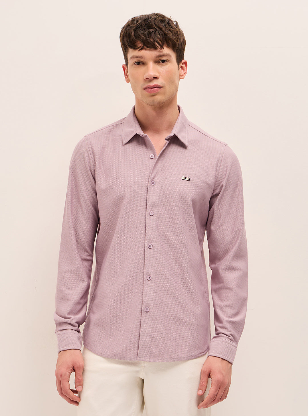 Men Woven Textured Casual Shirt