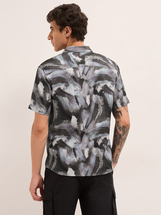 Men Abstract Printed Casual Shirt