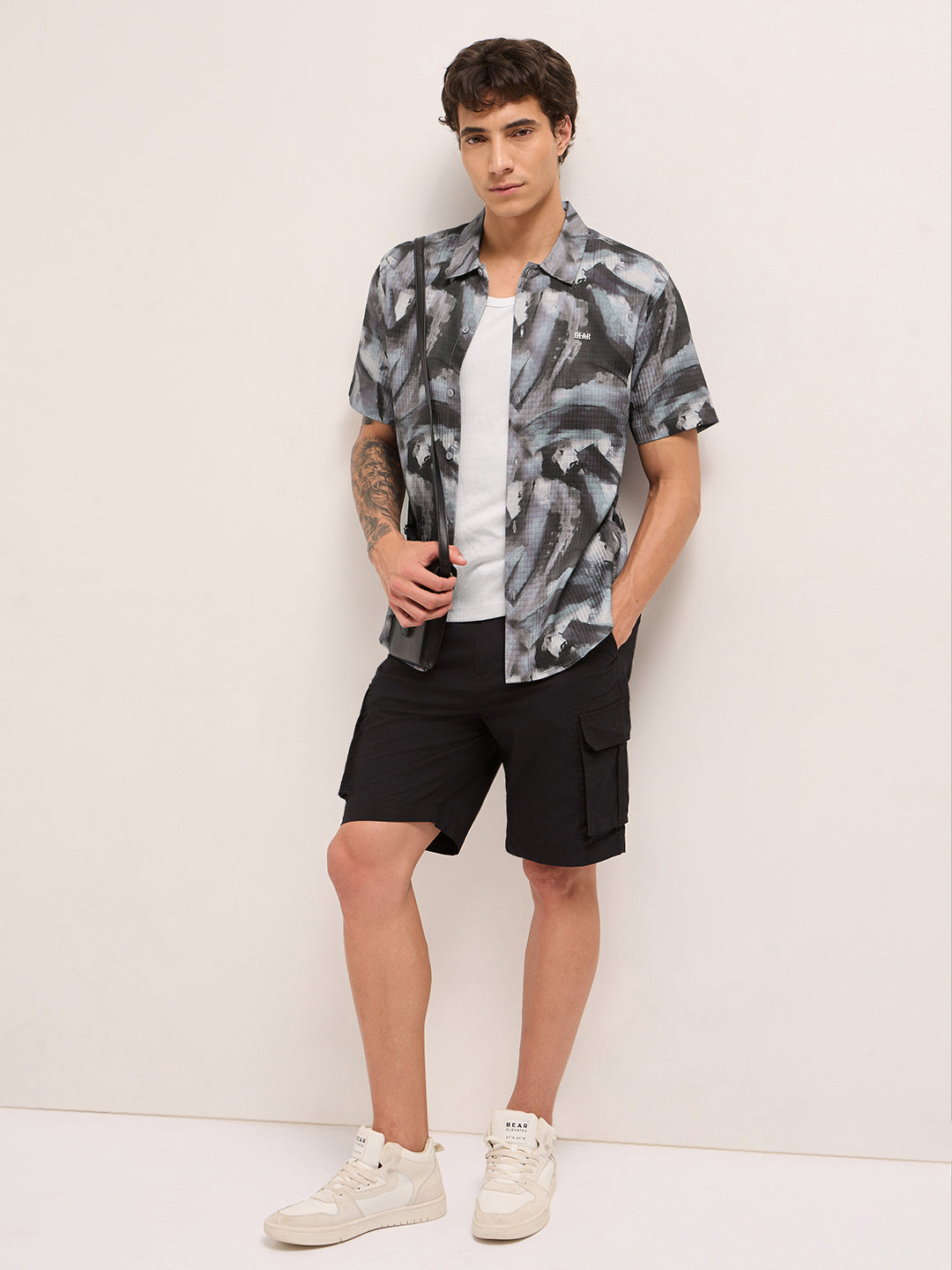 Men Abstract Printed Casual Shirt