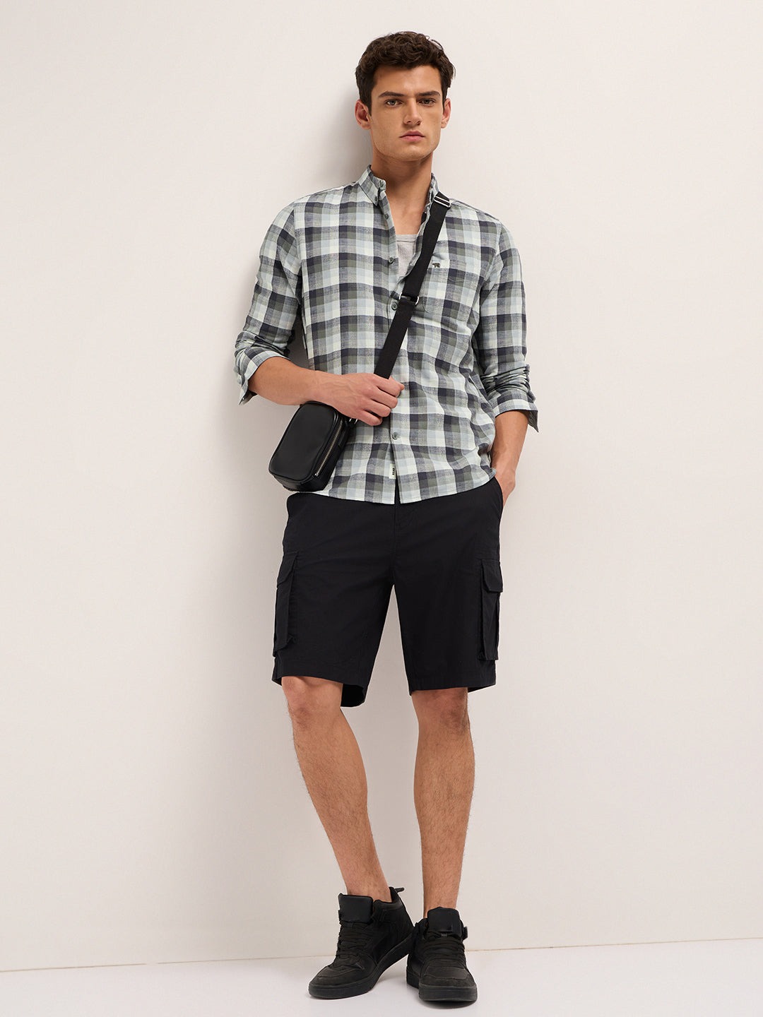 Men Pure Cotton Checked Casual Shirt